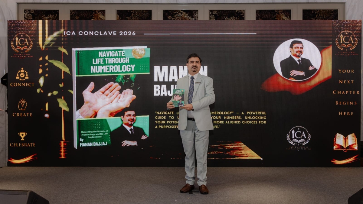 Mr. Manan Bajjaj Launched The Book Navigate Life Through Numerology at ICA Conclave 2026 in Goa